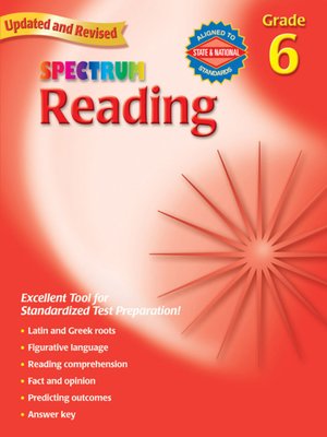 cover image of Spectrum Reading, Grade 6